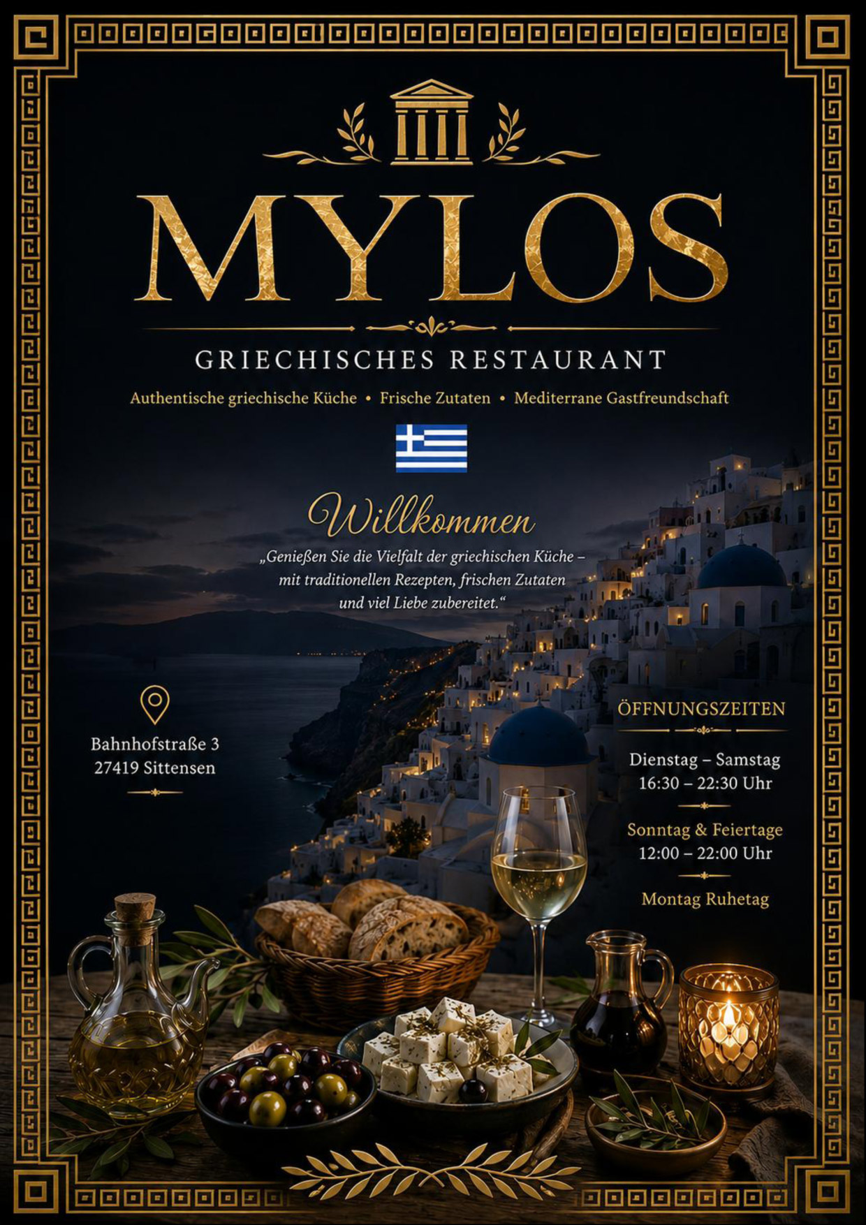 Speisenkarte Restaurant Mylos Sittensen